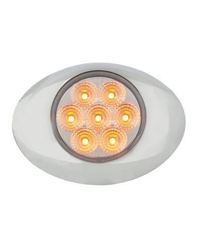 GG76191 - SMALL LOW PROFILE SPYDER AMBER /CLEAR LED LIGHT W/CR. BEZEL GG76191 - SMALL LOW PROFILE SPYDER AMBER /CLEAR LED LIGHT W/CR. BEZEL