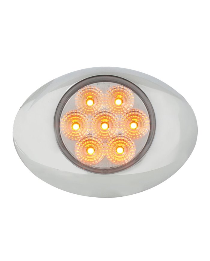 GG76191 - SMALL LOW PROFILE SPYDER AMBER /CLEAR LED LIGHT W/CR. BEZEL GG76191 - SMALL LOW PROFILE SPYDER AMBER /CLEAR LED LIGHT W/CR. BEZEL