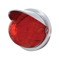 UP37267-17 LED Dual Function Watermelon Flush Mount Kit With Visor - Red LED/Red Lens