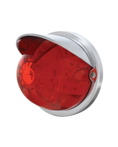UP37267-17 LED Dual Function Watermelon Flush Mount Kit With Visor - Red LED/Red Lens