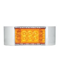 GG76214 - RECT. WIDE ANGLE SPYDER AMBER/ AMBER LED LIGHT W/CR. BEZEL GG76214 - RECT. WIDE ANGLE SPYDER AMBER/ AMBER LED LIGHT W/CR. BEZEL