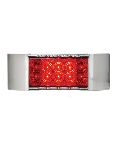 GG76216 - RECT. WIDE ANGLE SPYDER RED/ RED LED LIGHT W/CR. BEZEL GG76216 - RECT. WIDE ANGLE SPYDER RED/ RED LED LIGHT W/CR. BEZEL