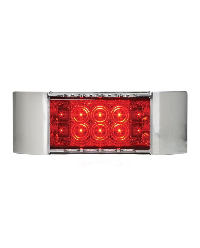 GG76216 - RECT. WIDE ANGLE SPYDER RED/ RED LED LIGHT W/CR. BEZEL GG76216 - RECT. WIDE ANGLE SPYDER RED/ RED LED LIGHT W/CR. BEZEL