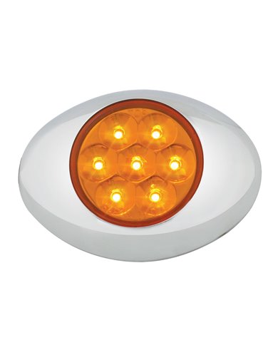 GG76230 - SMALL LOW PROFILE PEARL AMBER/ AMBER 7LED LIGHT W/CR. BEZEL GG76230 - SMALL LOW PROFILE PEARL AMBER/ AMBER 7LED LIGHT W/CR. BEZEL