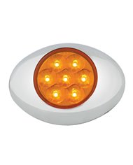 GG76230 - SMALL LOW PROFILE PEARL AMBER/ AMBER 7LED LIGHT W/CR. BEZEL