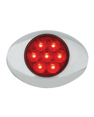 GG76232 - SMALL LOW PROFILE PEARL RED/ RED 7LED LIGHT W/CR. BEZEL
