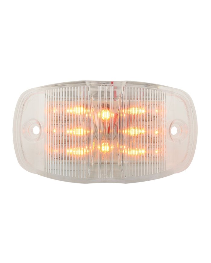 GG76251 - RECT. AMBER/CLEAR WIDE ANGLE 14 LED MARKER/CLEARANCE LIGHT