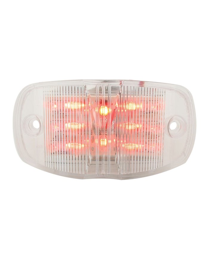 GG76253 - RECT. RED/CLEAR WIDE ANGLE 14 LED MARKER/CLEARANCE LIGHT