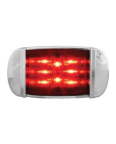 GG76256 - RECT. RED/RED WIDE ANGLE 14LED MARKER LIGHT W/CR. BEZEL GG76256 - RECT. RED/RED WIDE ANGLE 14LED MARKER LIGHT W/CR. BEZEL