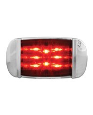 GG76256 - RECT. RED/RED WIDE ANGLE 14LED MARKER LIGHT W/CR. BEZEL