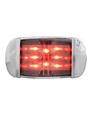 GG76257 - RECT. RED/CLEAR WIDE ANGLE 14LED MARKER LIGHT W/CR. BEZEL