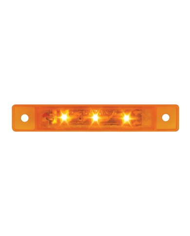 GG76280 - 3.5"L ULTRA THIN AMBER/AMBER 3-LED MARKER/CLEARANCE LIGHT GG76280 - 3.5"L ULTRA THIN AMBER/AMBER 3-LED MARKER/CLEARANCE LIGHT
