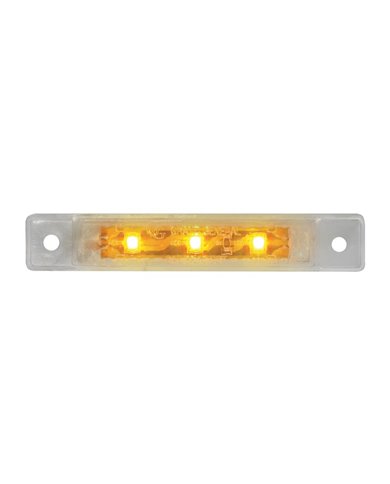 GG76281 - 3.5"L ULTRA THIN AMBER/CLEAR 3-LED MARKER/CLEARANCE LIGHT GG76281 - 3.5"L ULTRA THIN AMBER/CLEAR 3-LED MARKER/CLEARANCE LIGHT