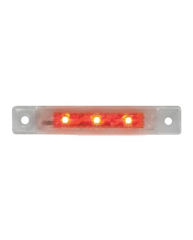 GG76283 - 3.5"L ULTRA THIN RED/CLEAR 3-LED MARKER/CLEARANCE LIGHT GG76283 - 3.5"L ULTRA THIN RED/CLEAR 3-LED MARKER/CLEARANCE LIGHT
