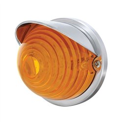 UP37274-17 LED Beehive Flush Mount Kit With Visor - Amber LED/Amber Lens