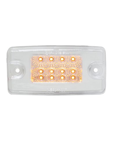GG76321 - RECT. SPYDER AMBER/CLEAR 8 LED FOR FL VISOR/CAB MARKER LIGHT GG76321 - RECT. SPYDER AMBER/CLEAR 8 LED FOR FL VISOR/CAB MARKER LIGHT