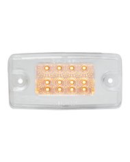 GG76321 - RECT. SPYDER AMBER/CLEAR 8 LED FOR FL VISOR/CAB MARKER LIGHT GG76321 - RECT. SPYDER AMBER/CLEAR 8 LED FOR FL VISOR/CAB MARKER LIGHT