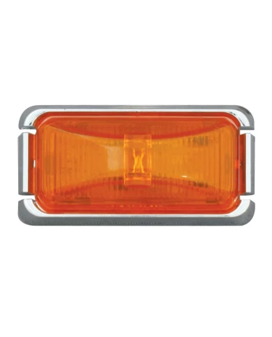 GG76415 - SMALL RECT. AMBER 1-LED MARKER LIGHT W/CR. RIM & PIGTAIL GG76415 - SMALL RECT. AMBER 1-LED MARKER LIGHT W/CR. RIM & PIGTAIL