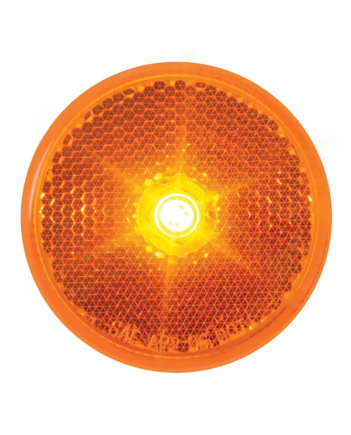 GG76420 - 2.5" AMBER/AMBER 1 LED MARKER SEALED LIGHT W/ REFLECTOR GG76420 - 2.5" AMBER/AMBER 1 LED MARKER SEALED LIGHT W/ REFLECTOR