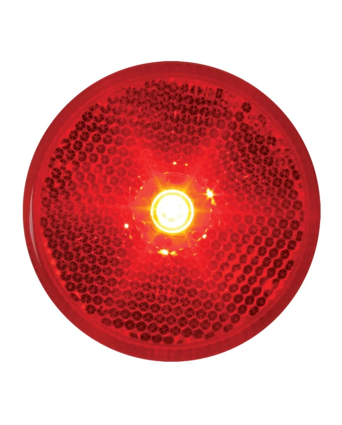 GG76422 - 2.5" RED/RED 1 LED MARKER SEALED LIGHT W/ REFLECTOR