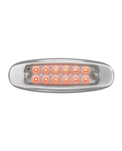 GG76443 - ULTRA THIN SPYDER RED/CL 12LED DUAL FUNCTION LIGHT W/S.S. RIM
