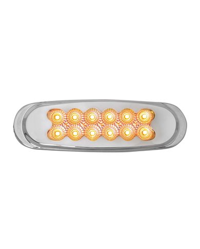 GG76701 - ULTRA THIN MATRIX STYLE SPYDER AMBER/CLEAR 12LED MARKER LIGHT