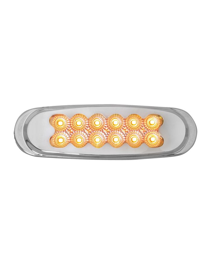 GG76701 - ULTRA THIN MATRIX STYLE SPYDER AMBER/CLEAR 12LED MARKER LIGHT GG76701 - ULTRA THIN MATRIX STYLE SPYDER AMBER/CLEAR 12LED MARKER LIGHT