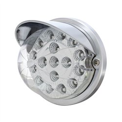 UP37280-17 LED Dual Function Watermelon Clear Reflector Flush Mount Kit With Visor - Amber LED/Clear Lens