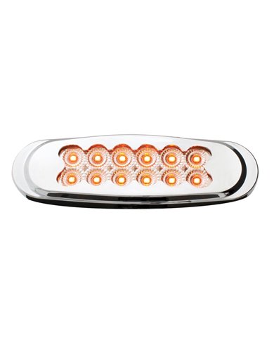 GG76706 - ULTRA THIN MATRIX STYLE AM/CLR SPYDER 12LED DUAL FUNT. LIGHT