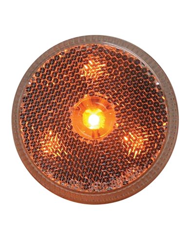 GG76971 - 2.5" REFLECTOR AMBER MARKER 4-LED LIGHT, CLEAR LENS GG76971 - 2.5" REFLECTOR AMBER MARKER 4-LED LIGHT, CLEAR LENS
