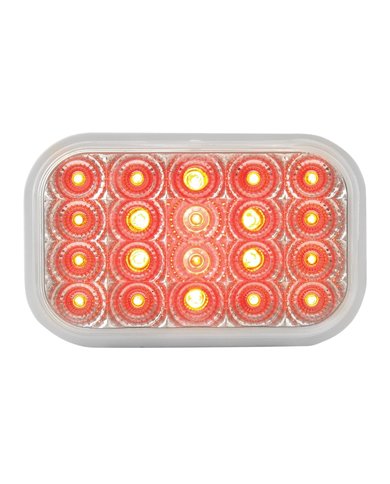GG77014 - RECT. LOW PROFILE SPYDER RED/ CLEAR 20-LED LIGHT GG77014 - RECT. LOW PROFILE SPYDER RED/ CLEAR 20-LED LIGHT