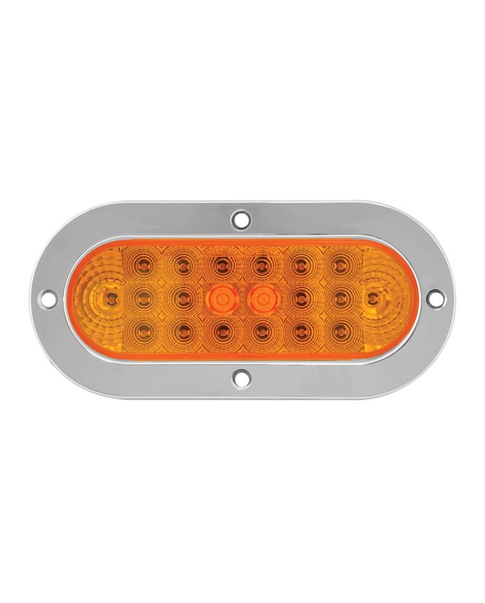 GG77030 - OVAL LOW PROFILE SPYDER AM/ AM LED W/CR. RIM & PIGTAIL