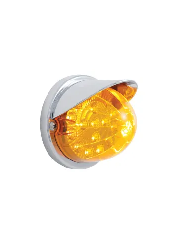 UP37286-17 LED Reflector Watermelon Flush Mount Kit With Visor - Amber LED/Amber Lens