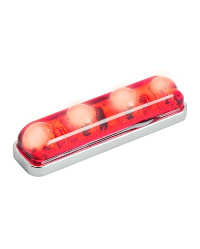 GG77143 - SMALL RECT. RED/RED 4 LED MARKER LIGHT GG77143 - SMALL RECT. RED/RED 4 LED MARKER LIGHT