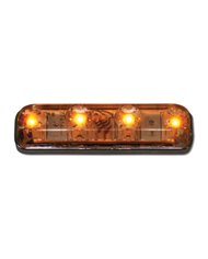 GG77145 - SMALL RECT. AMBER/CLEAR 4-LED MARKER LIGHT
