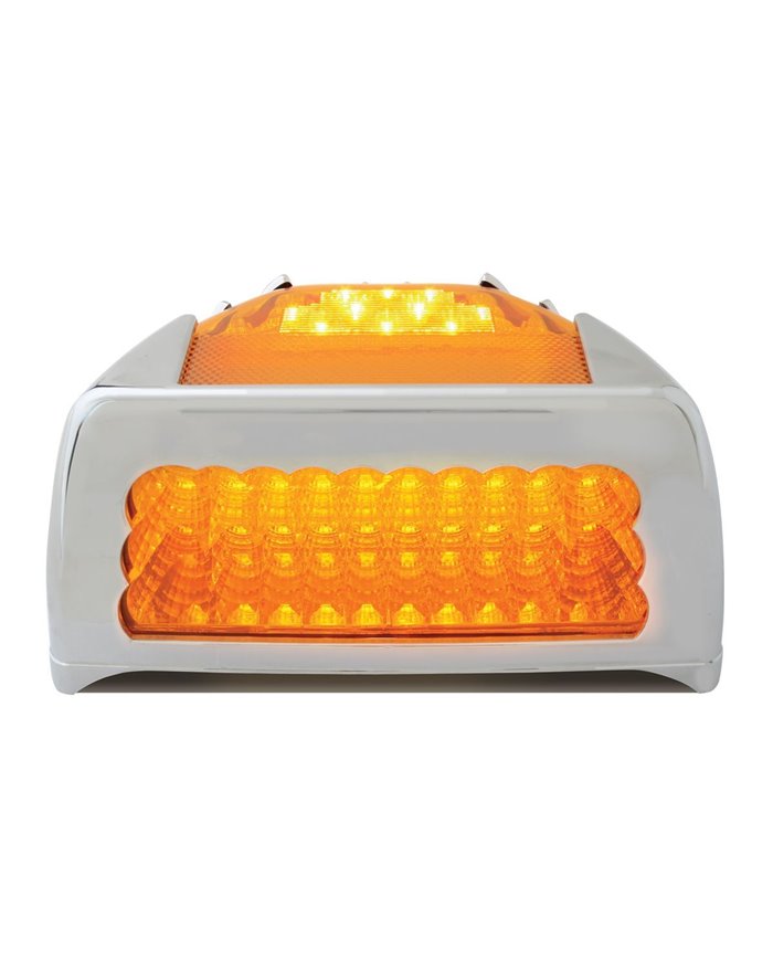 GG77234 - SPYDER AMBER/AMBER 42-LED TURN SIGNAL LIGHT W/ CR. PL. COVER