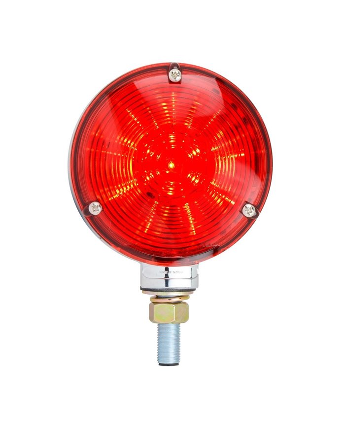 GG77611 - 4" DOUBLE FACE STAR AMBER/RED LED LIGHT 24 LED/SIDE