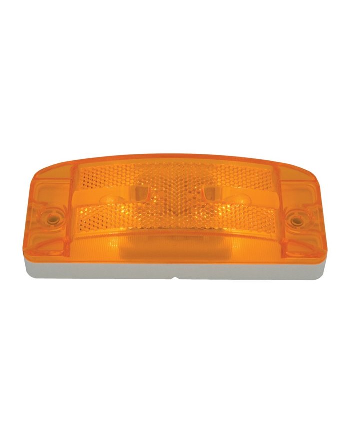GG78285 - AMBER TURTLE STYLE SIDE MARKER LIGHT, REFLECTOR LENS