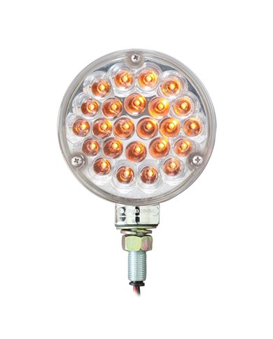 GG78355 - 4" PEARL 1 FACE AMBER/CLEAR 24-LED LIGHT GG78355 - 4" PEARL 1 FACE AMBER/CLEAR 24-LED LIGHT