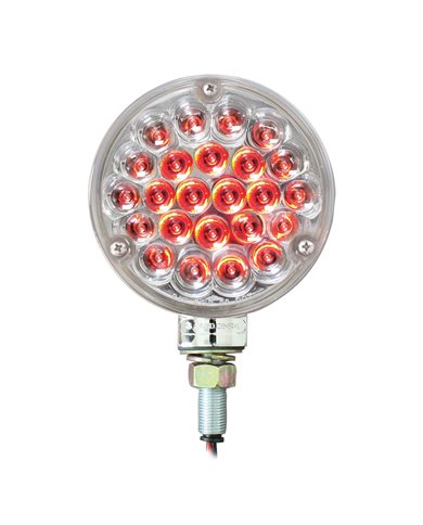 GG78356 - 4" PEARL 1 FACE RED/CLEAR 24-LED LIGHT GG78356 - 4" PEARL 1 FACE RED/CLEAR 24-LED LIGHT