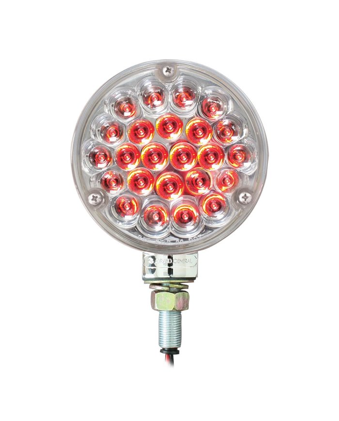 GG78356 - 4" PEARL 1 FACE RED/CLEAR 24-LED LIGHT GG78356 - 4" PEARL 1 FACE RED/CLEAR 24-LED LIGHT