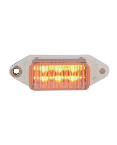 GG78371 - SMALL RECT. AMBER/CLEAR 6-LED MARKER SEALED LIGHT 2 HOLES GG78371 - SMALL RECT. AMBER/CLEAR 6-LED MARKER SEALED LIGHT 2 HOLES