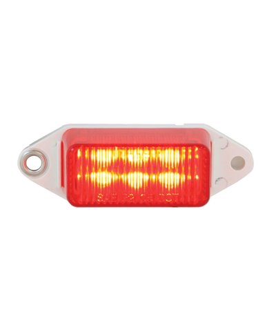 GG78372 - SMALL RECT. RED/RED 6-LED MARKER SEALED LIGHT 2 HOLES GG78372 - SMALL RECT. RED/RED 6-LED MARKER SEALED LIGHT 2 HOLES