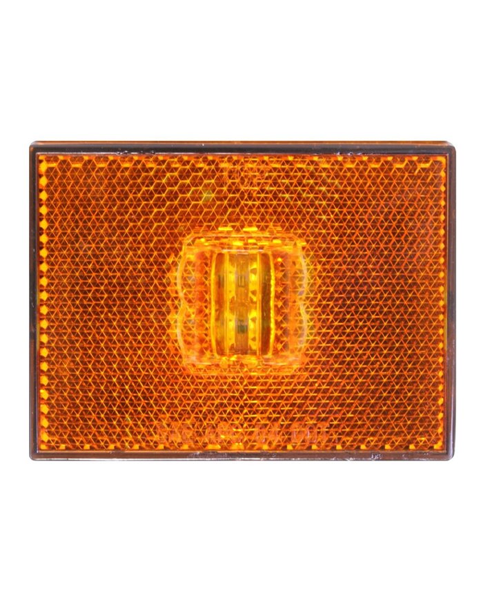 GG78380 - RECT. STUD MOUNT AMBER LED MARKER LIGHT W/REFLECTOR GG78380 - RECT. STUD MOUNT AMBER LED MARKER LIGHT W/REFLECTOR
