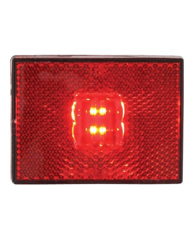 GG78381 - RECT. STUD MOUNT RED LED MARKER LIGHT W/REFLECTOR GG78381 - RECT. STUD MOUNT RED LED MARKER LIGHT W/REFLECTOR