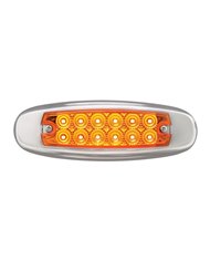 GG78565 - ULTRA THIN SPYDER AMBER/AMBER 12-LED MARKER LIGHT W/S.S. RIM GG78565 - ULTRA THIN SPYDER AMBER/AMBER 12-LED MARKER LIGHT W/S.S. RIM