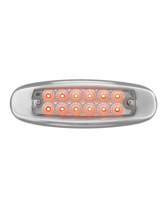 GG78568 - ULTRA THIN SPYDER RED/CLEAR 12-LED MARKER LIGHT W/S.S. RIM GG78568 - ULTRA THIN SPYDER RED/CLEAR 12-LED MARKER LIGHT W/S.S. RIM