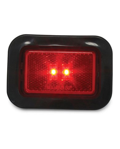 GG78596 - SMALL RECT. RED/RED LED LIGHT W/GROMMET GG78596 - SMALL RECT. RED/RED LED LIGHT W/GROMMET