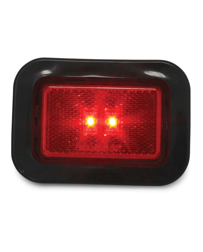 GG78596 - SMALL RECT. RED/RED LED LIGHT W/GROMMET GG78596 - SMALL RECT. RED/RED LED LIGHT W/GROMMET