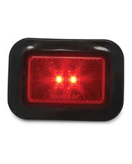 GG78596 - SMALL RECT. RED/RED LED LIGHT W/GROMMET GG78596 - SMALL RECT. RED/RED LED LIGHT W/GROMMET